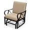 Patio Glider Chair Outdoor Metal Glider W/ Seat And Back Cushions Backyard Poolside